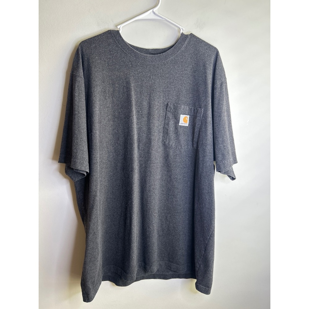 Carhartt Gray Pocket Short Sleeve T Shirt Mens Loose Fit XL